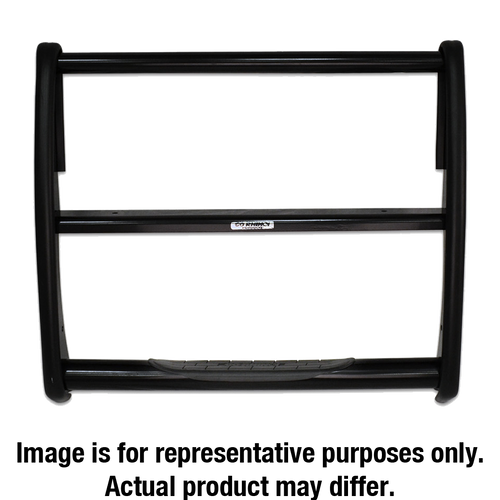 Go Rhino 3219B RAM 2500HD 3500HD 2010-2018 3000 Series StepGuard - Center Grille Guard Only, Black Mild Steel Installation Kit Included